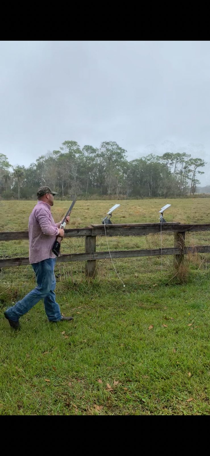 Todd Keller walking a sporting clays course