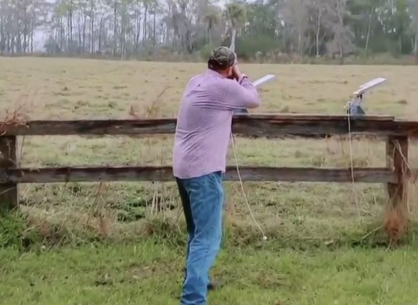 Todd Keller shooting clay targets