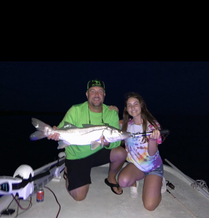Todd Keller with a large night catch offshore