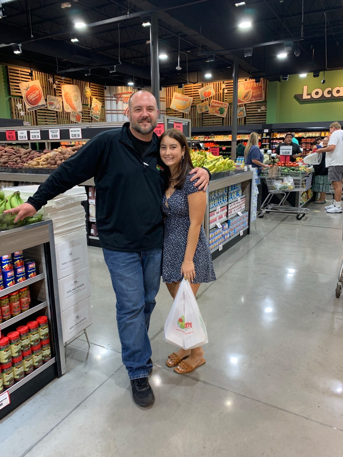 Todd Keller in a supermarket aisle during his retail career